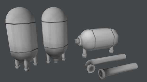 Lunar tank and pipe models