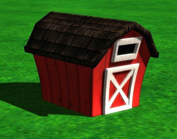 Final stages of barn texturing (w/ baked lighting)