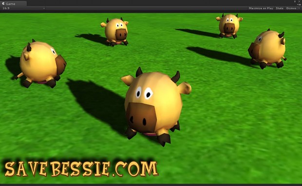The new cow game asset for gameplay use