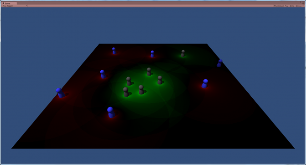 Unity prototype, drawing potential fields