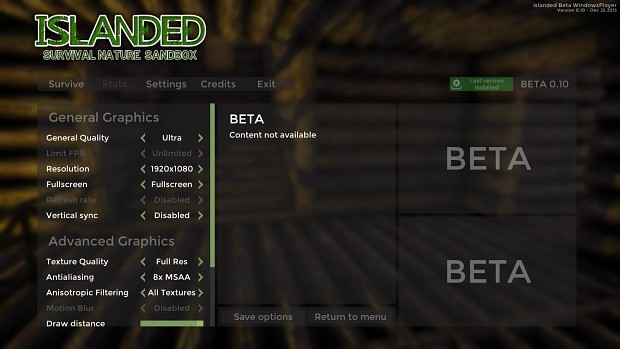 Islanded Beta 0.10