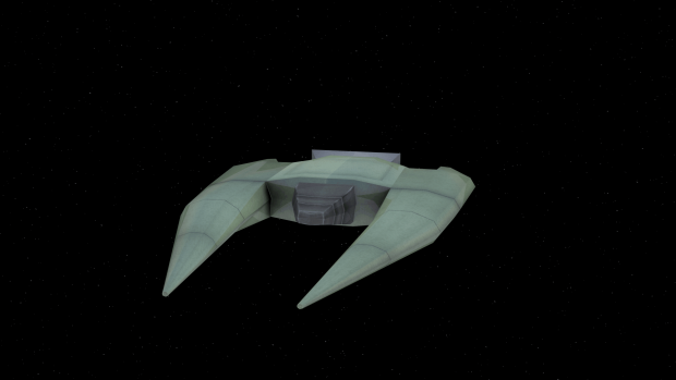Detail on enemy ship model
