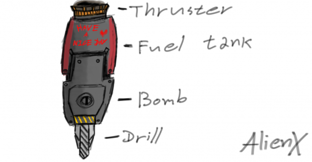 Warhead with Drill