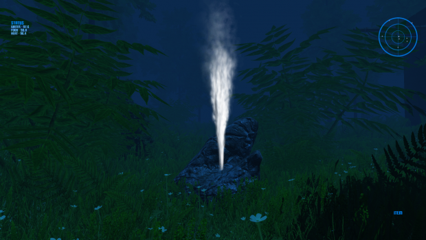Added geyser, waterfall, stone tower, rebuilded wo