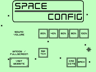 Space Cadet new early version of the options menu