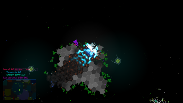 Alpha player screenshots - blowing up asteroids