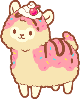 Yummy pastry alpaca