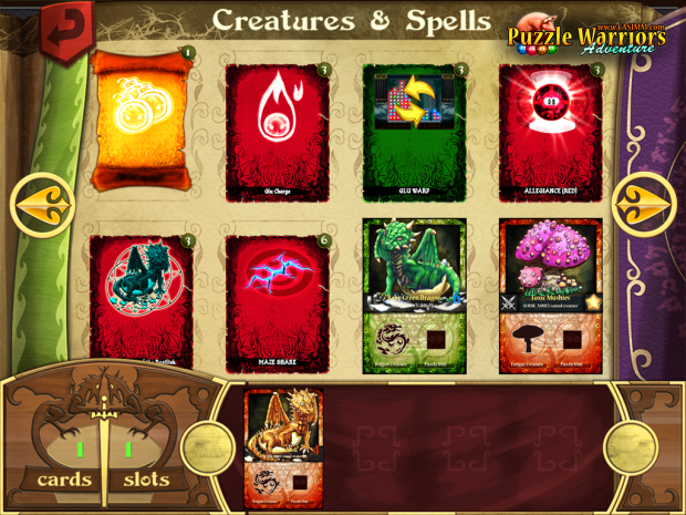 PWA screenshot: Spellbook (battle spells deck)