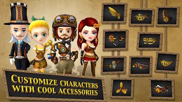 Customize characters with cool accessories!