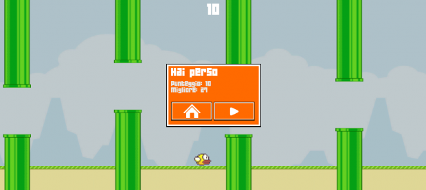 Flappy Bird Versione PC! - Game Over