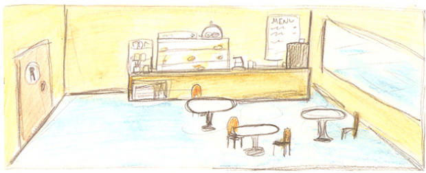 Concept Art -Locations - Swimming Hall Cafe