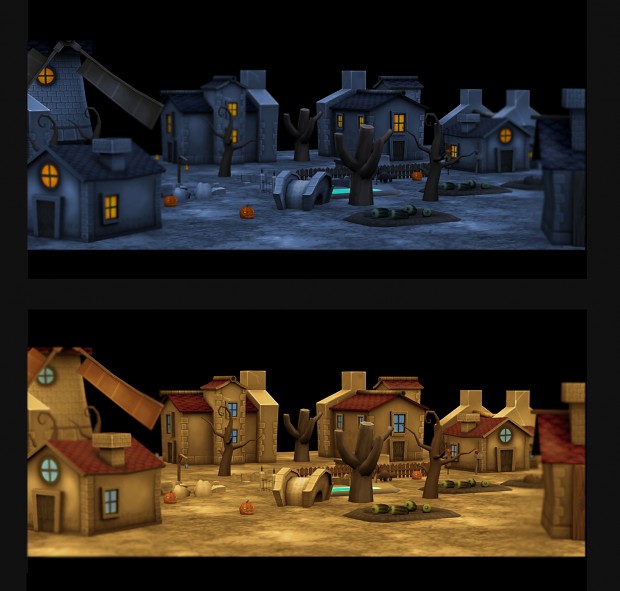 Textured Houses (Day/Night)