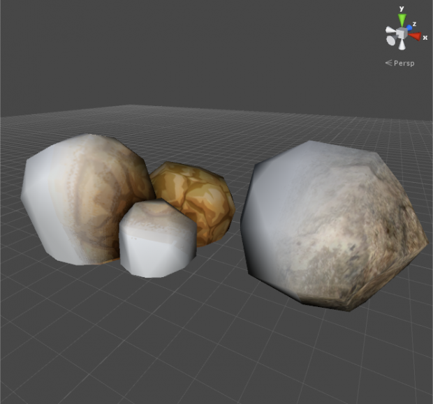 Testing shaders in different rocks