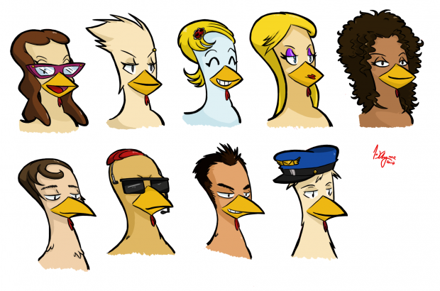 9 of the main characters