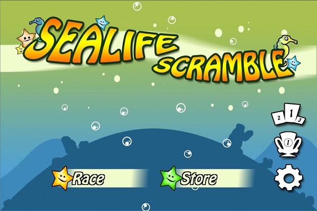 Sealife Scramble Menu