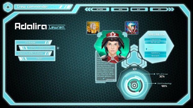 User Interface Design for commander customization