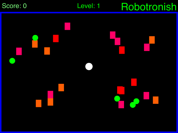 Robotronish Game Play Screens