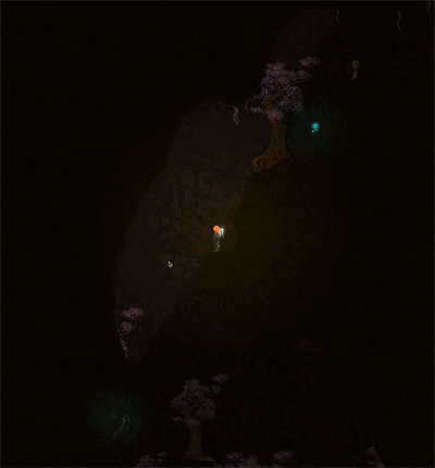 Flare lighting in cave(prototype).