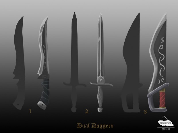 Concept Art: Updated Dual Knives