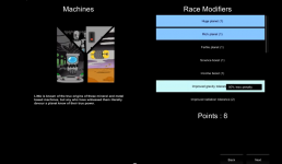 Race creation components