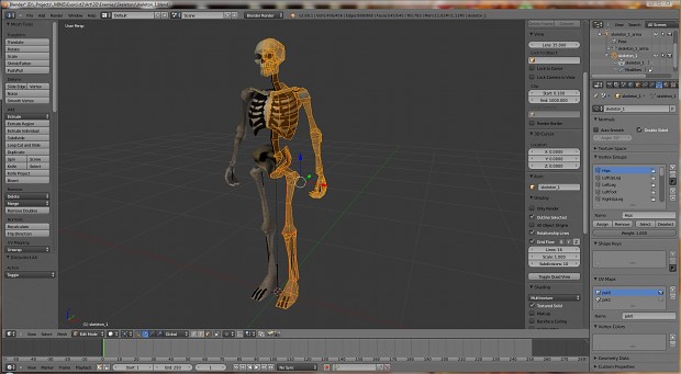 Enemy skeleton  model  development