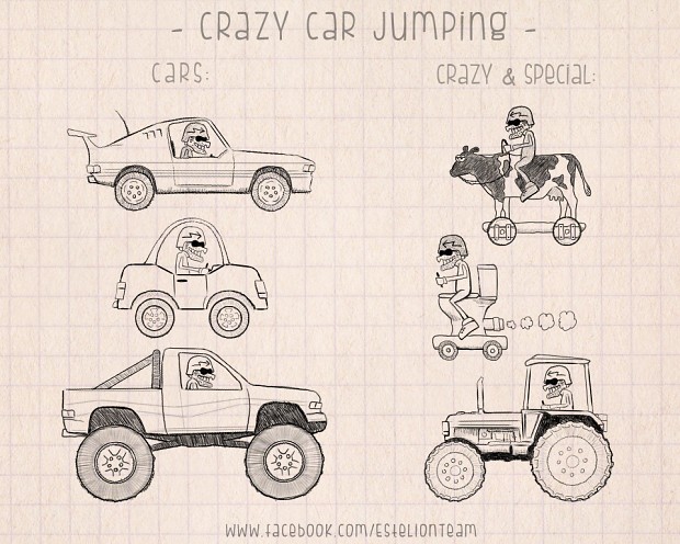 Crazy Car Jumping - Concept Sketch