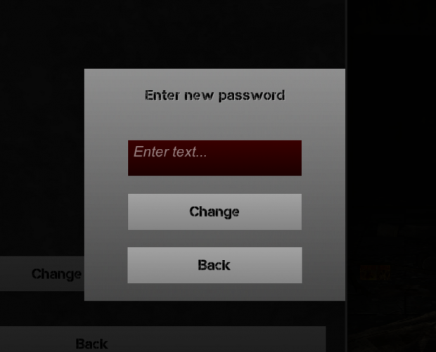 Change password menu