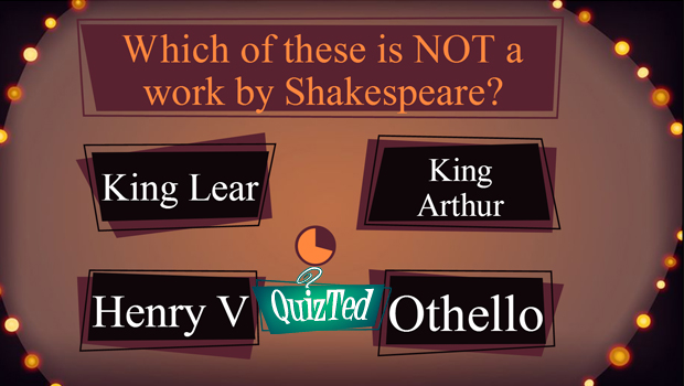 QuizTed Question Screen Shakespeare