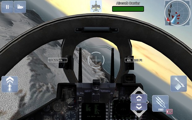 F-14 Cockpit and Glacier below.