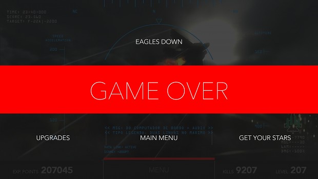 Get Ready and GameOver screen