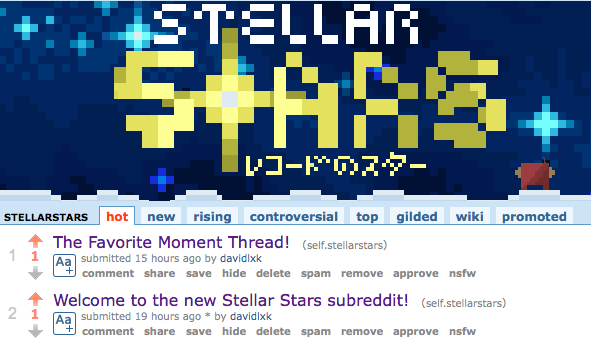 Stellar Stars - The New Subreddit!