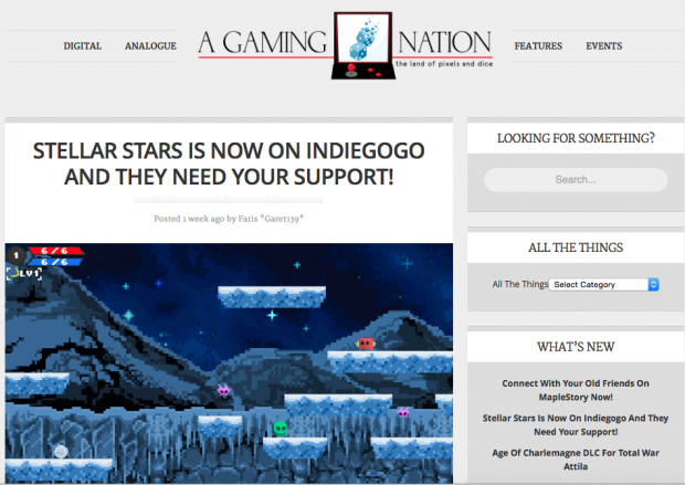 Stellar Stars - Featured On AGamingNation!