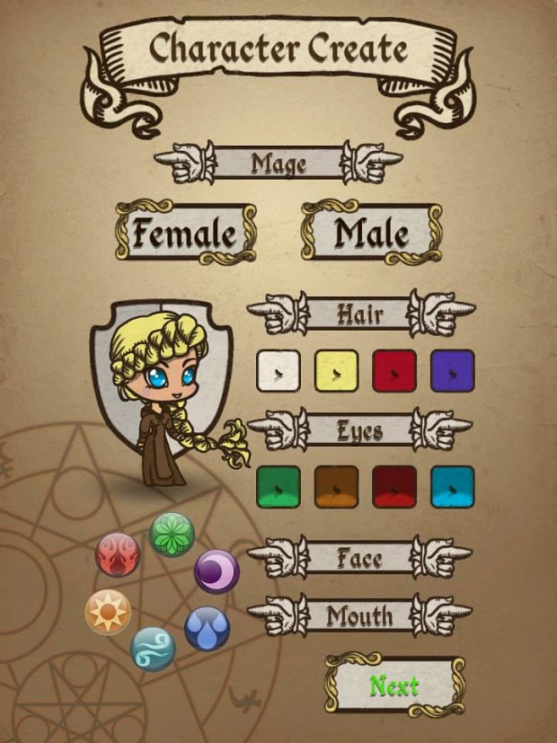 Super Glyph Quest - Character Creation