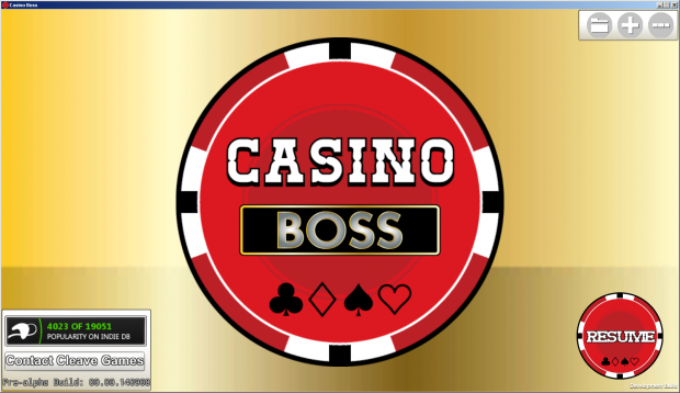 Casino Boss new Main Menu