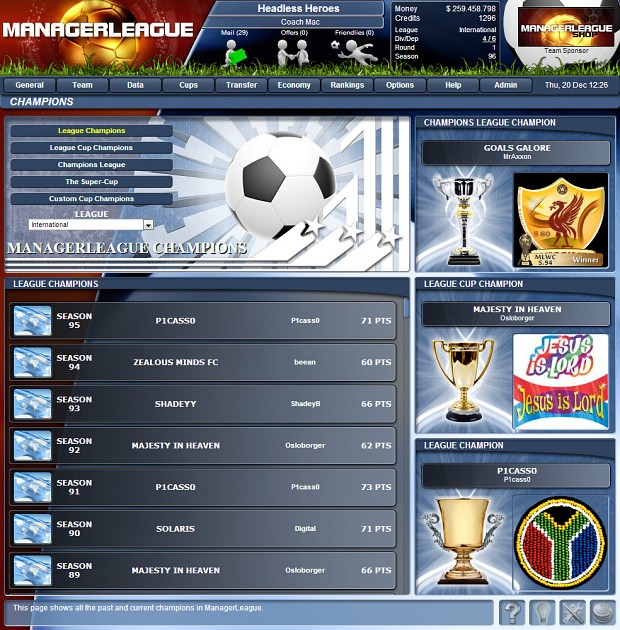 Screenshot - Champions League Champions