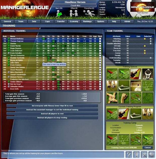 Screenshot - Team Training