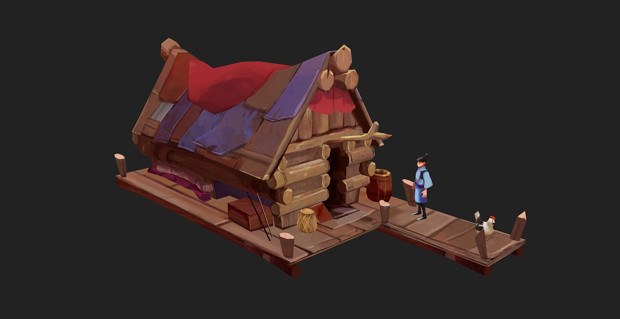 Log hut