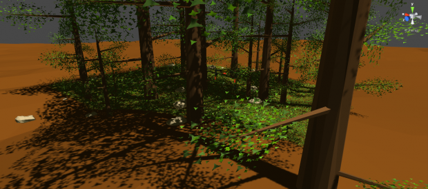 Editor shot of prototype forest