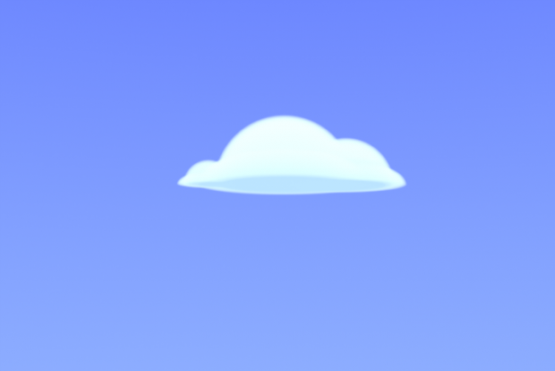 Happy Cloud rendered in Modo