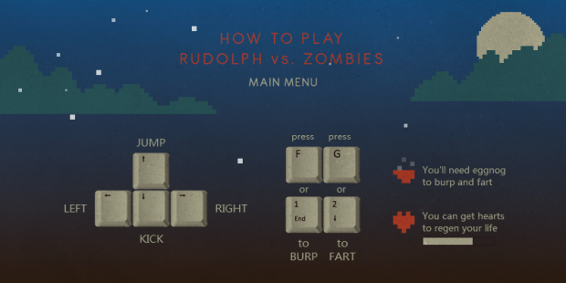 Rudolph vs. Zombies screen