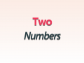 TwoNumbers