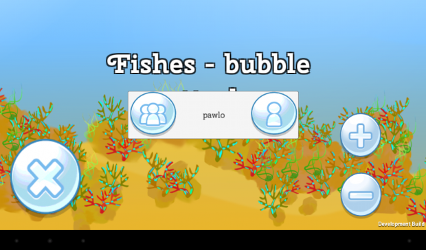 Fishes - bubble attack - login panel