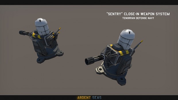 "Sentry" CIWS Gun render