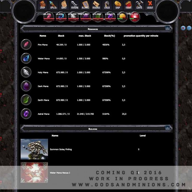 Gods & Minions Online - WIP Screenshots