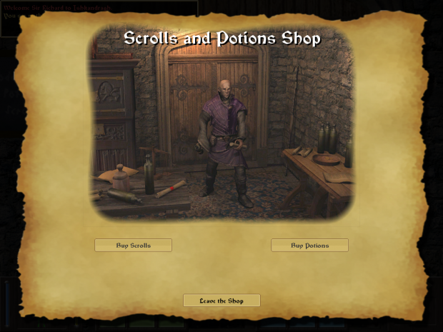 Scrolls and Potions shop
