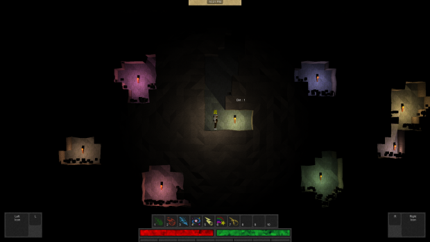 Example of the lighting effects on torches