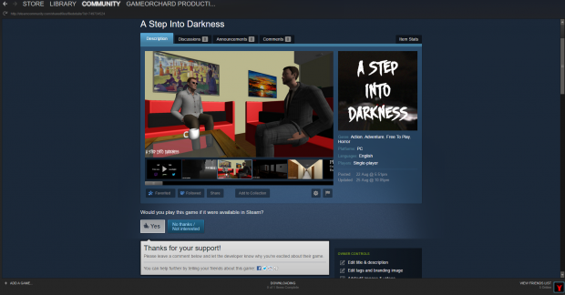 A Step Into Darkness Arrives on Greenlight!