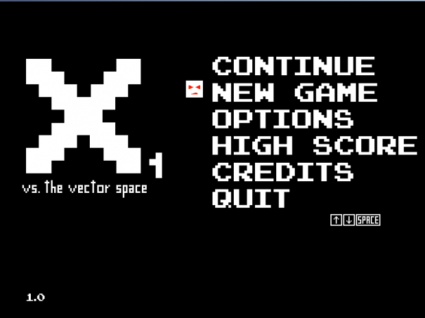 x1 vs. the vector space title screen