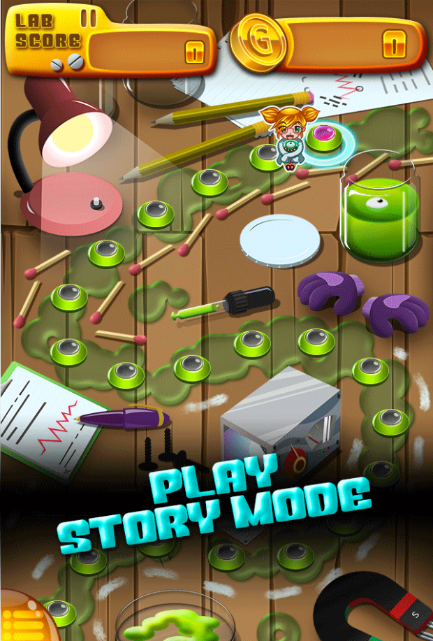 Gloobies Lab 2048 Story Puzzle Select Screen