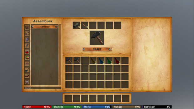 Working Inventory and Crafting!